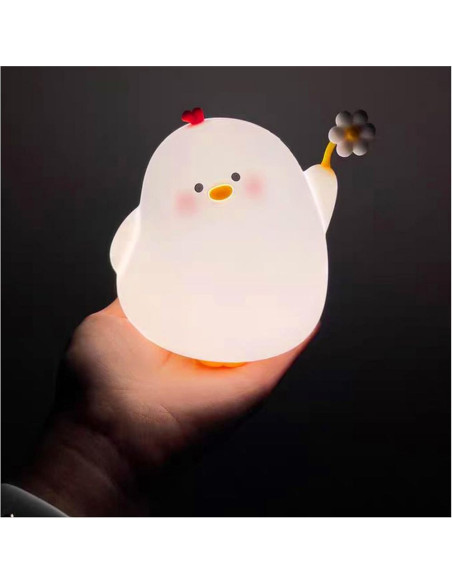 Lampe de nuit Art Deco touch chicken