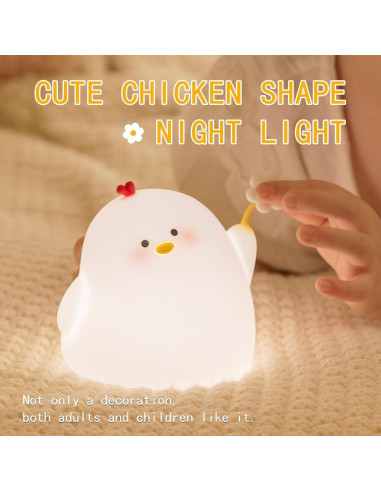 Lampe de nuit Art Deco touch chicken