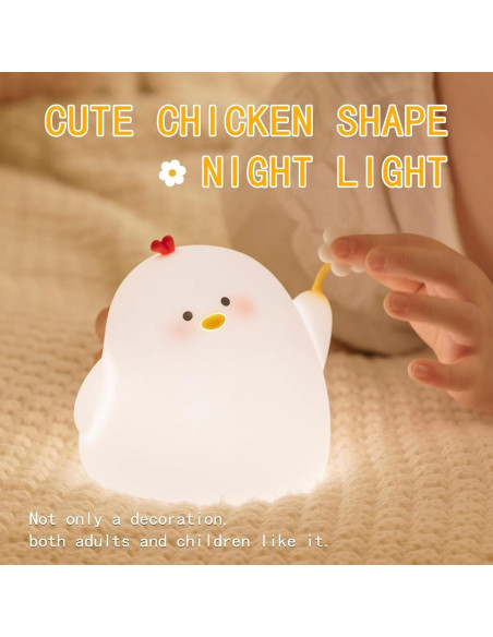 Lampe de nuit Art Deco touch chicken