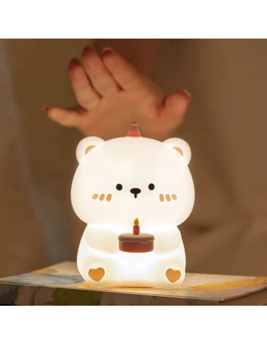 Veilleuse Art Deco Touch Birthday Teddy Bear
