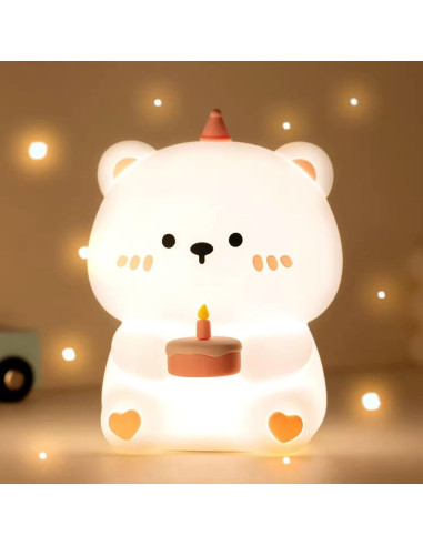 Veilleuse Art Deco Touch Birthday Teddy Bear
