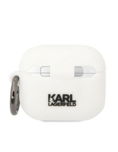 Véritable KARL LAGERFELD KLA3RUNIKH Case pour Apple Airpods 3 (3D Sil NFT Karl / white) 2