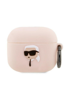 Véritable KARL LAGERFELD KLA3RUNIKP Case pour Apple Airpods 3 (3D Sil NFT Karl / pink)