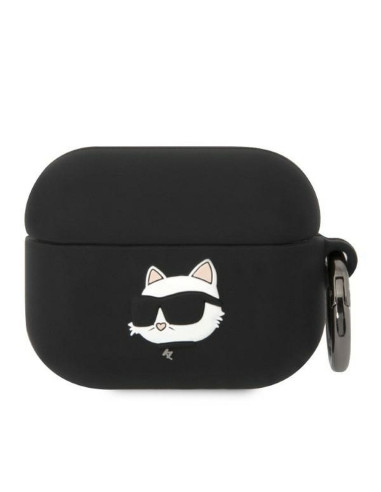 Véritable KARL LAGERFELD KLAPRUNCHK Case pour Apple Airpods Pro (3D Sil NFT Choupette / noir)