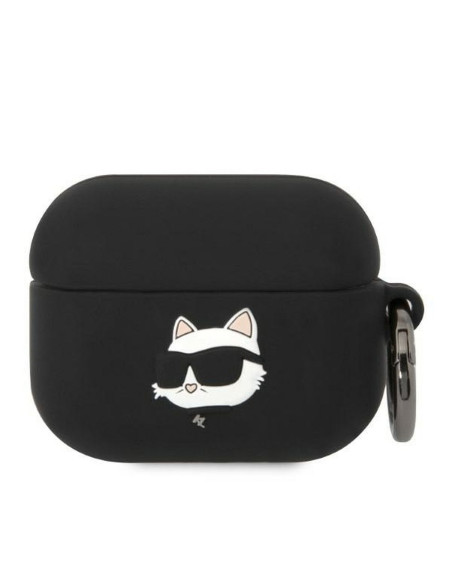 Véritable KARL LAGERFELD KLAPRUNCHK Case pour Apple Airpods Pro (3D Sil NFT Choupette / noir)