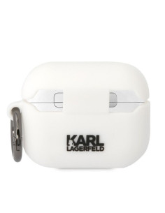 Original KARL LAGERFELD KLAPRUNCHH Case pour Apple Airpods Pro (3D Sil NFT Choupette / blanc) 2