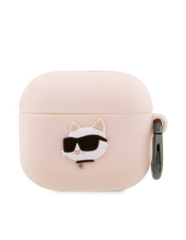 Véritable KARL LAGERFELD KLA3RUNCHP Case pour Apple Airpods 3 (3D Sil NFT Choupette / pink)