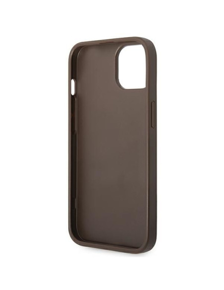 GUESS Coque pour IPHONE 13 / 14 / 15 GUHCP14SG4GLBR (4G Stripe Collection) marron