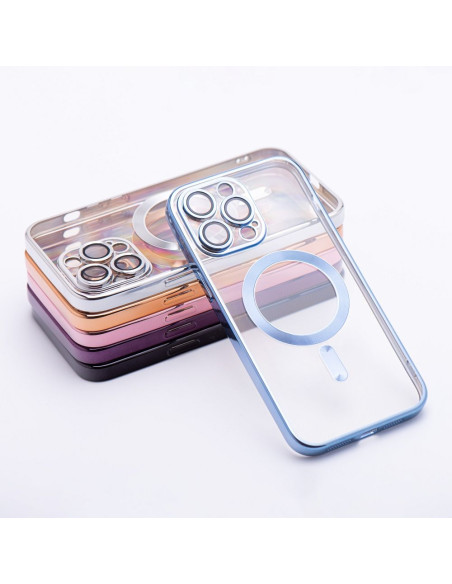 ELECTRO MAG COVER case compatible with MagSafe for IPHONE 16 blue