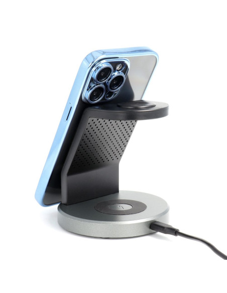 ELECTRO MAG COVER case compatible with MagSafe for IPHONE 16 blue