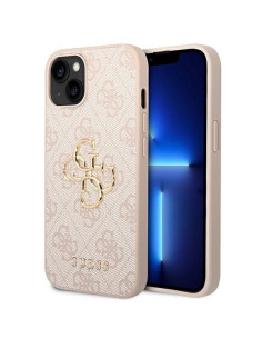 Coque GUESS pour IPHONE 13 / 14 / 15 GUHCP14S4GMGPI (4G Big Metal Logo) rose