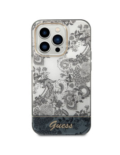 Véritable GUESS Case GUHCP14LHGPLHG pour iPhone 14 PRO (IML Electro Cam TDJ / gris)