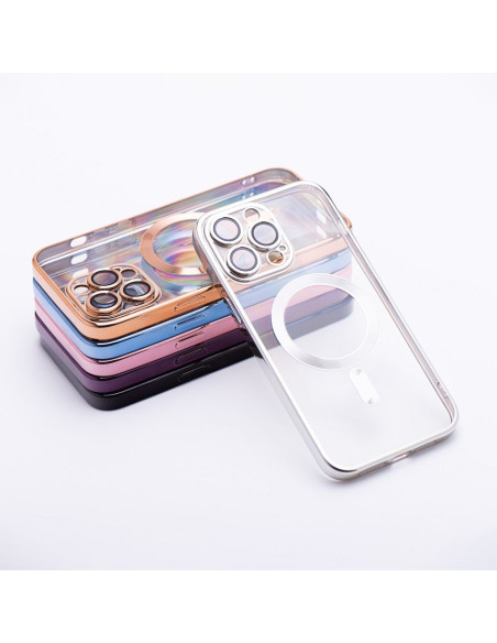 ELECTRO MAG COVER case compatible with MagSafe for IPHONE 16 Pro Max silver