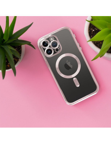 ELECTRO MAG COVER case compatible with MagSafe for IPHONE 16 Plus rose gold