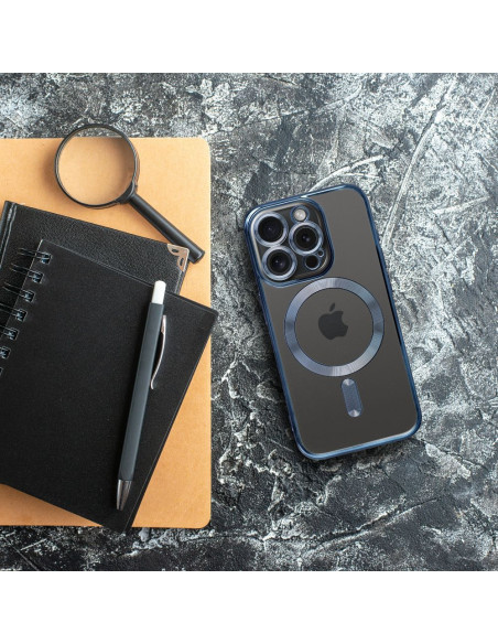 ELECTRO MAG COVER case compatible with MagSafe for IPHONE 16 Plus blue