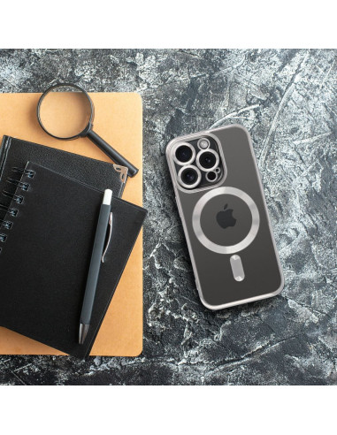 ELECTRO MAG COVER case compatible with MagSafe for IPHONE 16 Pro titanium