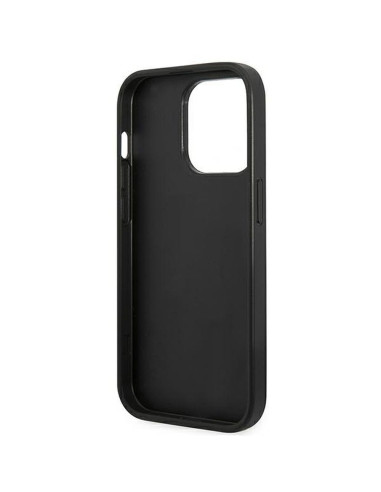 Véritable GUESS Case GUHCP14LG4GFGR pour iPhone 14 PRO (4G Gold Logo / Grey)