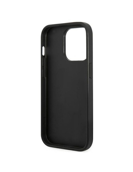 Véritable GUESS Case GUHCP14XG4GFGR pour iPhone 14 PRO MAX (4G Gold Logo / Grey)