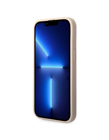 Véritable GUESS Case GUHCP14SG4GFPI pour iPhone 14 (4G Gold Logo / Pink)