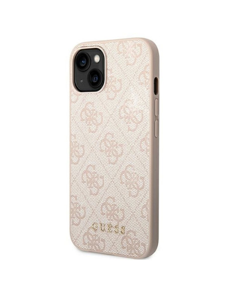 Véritable GUESS Case GUHCP14MG4GFPI pour iPhone 14 PLUS (4G Gold Logo / Pink)