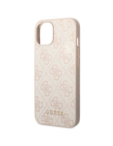 Véritable GUESS Case GUHCP14MG4GFPI pour iPhone 14 PLUS (4G Gold Logo / Pink)
