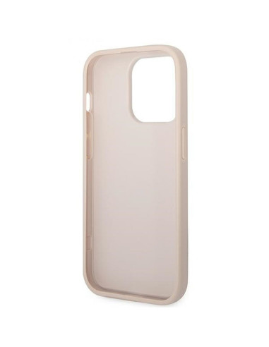 Véritable GUESS Case GUHCP14LG4GFPI pour iPhone 14 PRO (4G Gold Logo / Pink)