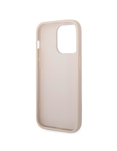 Véritable GUESS Case GUHCP14LG4GFPI pour iPhone 14 PRO (4G Gold Logo / Pink)