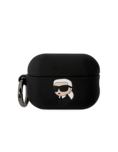 Véritable KARL LAGERFELD KLAP2RUNIKK Case pour Apple Airpods Pro 2 (3D Sil NFT Karl / black)