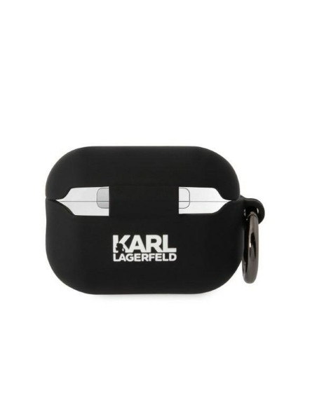 Véritable KARL LAGERFELD KLAP2RUNIKK Case pour Apple Airpods Pro 2 (3D Sil NFT Karl / black)