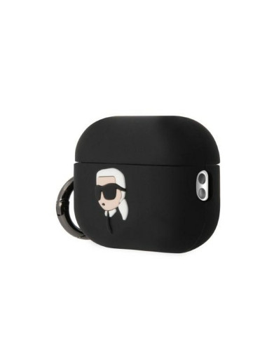 Véritable KARL LAGERFELD KLAP2RUNIKK Case pour Apple Airpods Pro 2 (3D Sil NFT Karl / black)