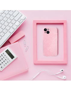 Coque transparente 2 mm BLINK pour IPHONE 16 rose