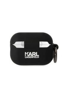 Véritable KARL LAGERFELD KLAP2RUNCHK Case pour Apple Airpods Pro 2 (3D Sil NFT Choupette / black) 2