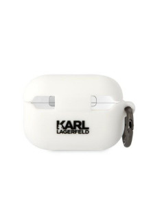 Véritable KARL LAGERFELD KLAP2RUNCHH Case pour Apple Airpods Pro 2 (3D Sil NFT Choupette / blanc) 2