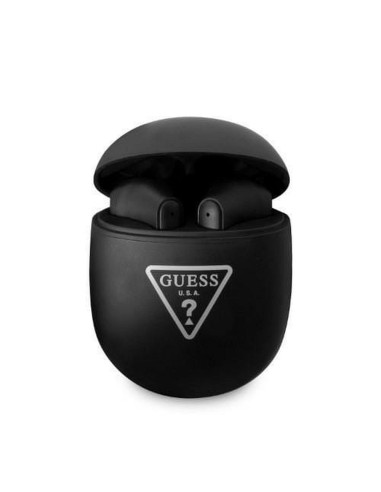 Bluetooth Earphones Stereo TWS GUESS with docking station GUTWST82TRK (Triangle Logo / black)