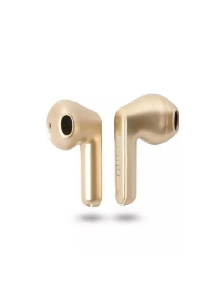 Écouteurs stéréo sans fil / bluetooth TWS GUESS + station d'accueil GUTWST82TRD (Logo Triangle / or)