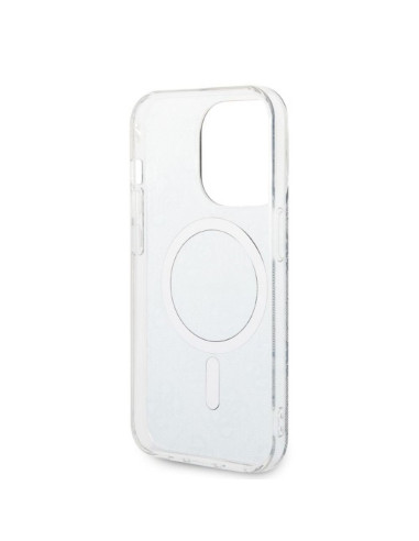 Original GUESS GUBPP14LH4EACSB Kit pour iPhone 14 Pro (Pack groupé / Compatible avec Magsafe : Boîtier + Chargeur / 4G / Or - Bl