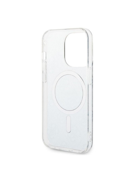 Original GUESS GUBPP14LH4EACSB Kit pour iPhone 14 Pro (Pack groupé / Compatible avec Magsafe : Boîtier + Chargeur / 4G / Or - Bl