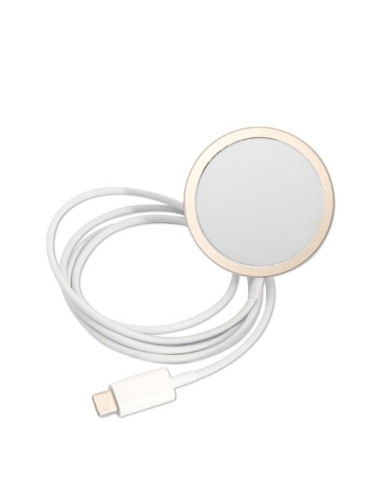 Original GUESS GUBPP14LH4EACSB Kit pour iPhone 14 Pro (Pack groupé / Compatible avec Magsafe : Boîtier + Chargeur / 4G / Or - Bl