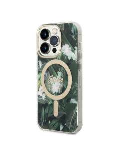 Original GUESS GUBPP14XHJEACSA Kit pour iPhone 14 Pro Max (Pack groupé / Compatible avec Magsafe : étui + chargeur / IMG Jungle  2