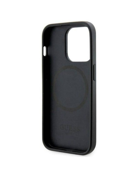 Véritable GUESS Case GUHMP14LHGCFSEK pour iPhone 14 PRO (MAG GCUBE / noir)