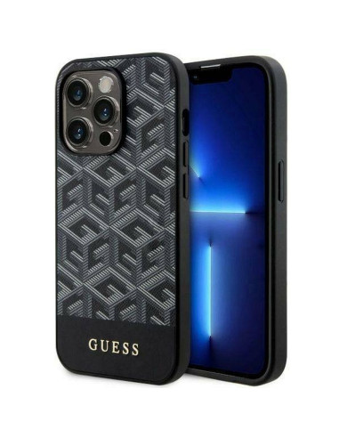 Véritable GUESS Case GUHMP14XHGCFSEK pour iPhone 14 PRO MAX (MAG GCUBE / noir)
