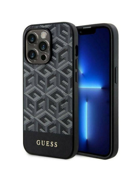 Véritable GUESS Case GUHMP14XHGCFSEK pour iPhone 14 PRO MAX (MAG GCUBE / noir)