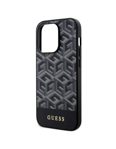 Véritable GUESS Case GUHMP14XHGCFSEK pour iPhone 14 PRO MAX (MAG GCUBE / noir)