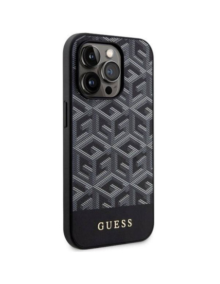 Véritable GUESS Case GUHMP14XHGCFSEK pour iPhone 14 PRO MAX (MAG GCUBE / noir)