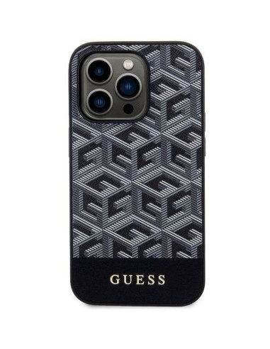 Véritable GUESS Case GUHMP14XHGCFSEK pour iPhone 14 PRO MAX (MAG GCUBE / noir)