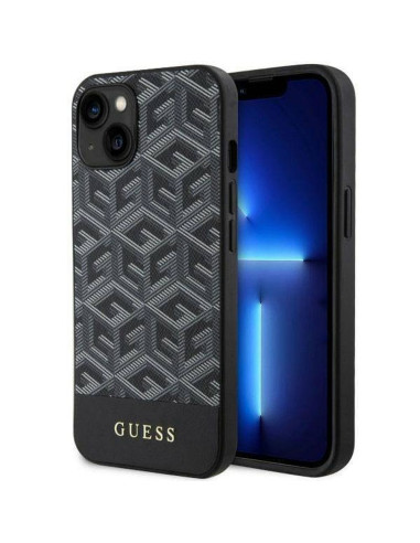 Véritable GUESS Case GUHMP14SHGCFSEK pour iPhone 14 (MAG GCUBE / marron)
