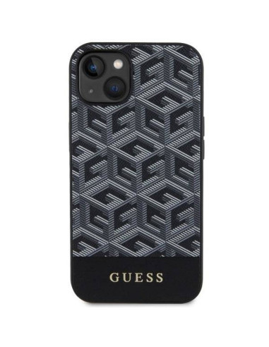 Véritable GUESS Case GUHMP14SHGCFSEK pour iPhone 14 (MAG GCUBE / marron)