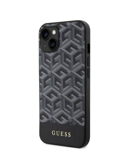 Véritable GUESS Case GUHMP14SHGCFSEK pour iPhone 14 (MAG GCUBE / marron)