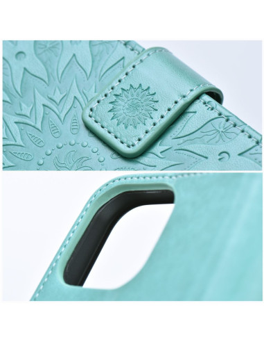 Etui MEZZO Book pour IPHONE 16 mandala vert