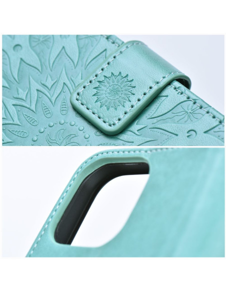 Etui MEZZO Book pour IPHONE 16 mandala vert